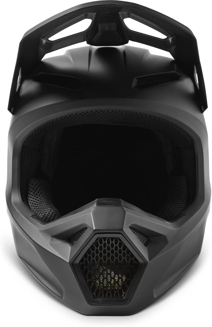 Fox Motocross-Helm V1 Solid Matte Black Schwarz XXL, Schwarz XXL