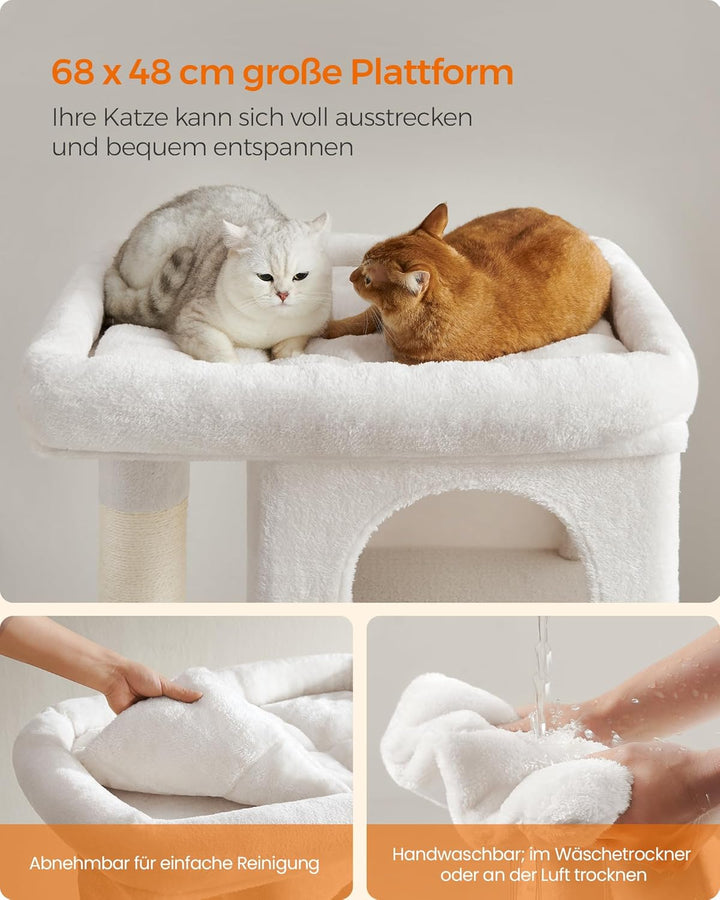 Feandrea Kratzbaum, 101 cm Katzenbaum, XL, Katzenhaus für extra grosse Katzen bis zu 20 kg, grosse P
