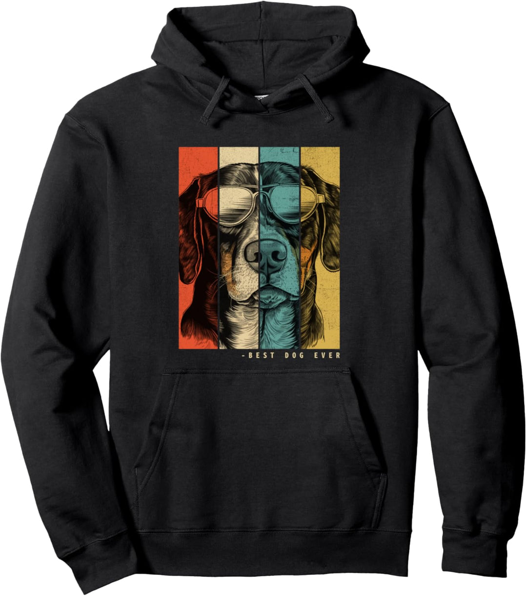Vintage Entlebucher Sennenhund Mama Papa Kinder Männer Frauen Pullover Hoodie