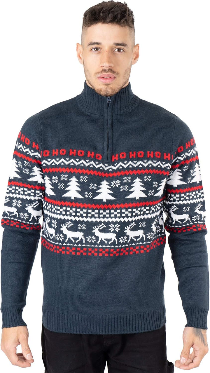 NOROZE Herren Weihnachten Pullover Neuheit Faire Insel Jumper Grobstrick Pulli für Frauen Unisex