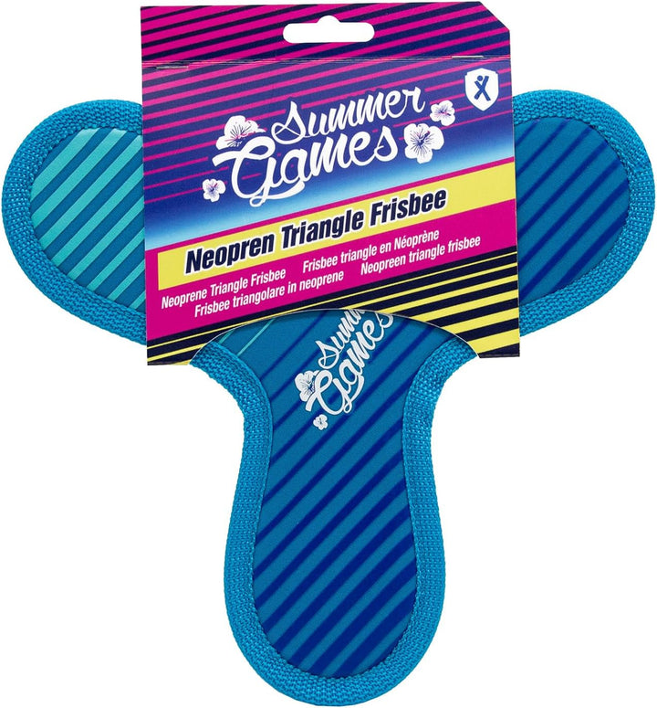 SUMMER GAMES Neopren-Triangle-Frisbee Set, 23 cm Durchmesser, Set 3 Stück, Dreieckig, für Strand und