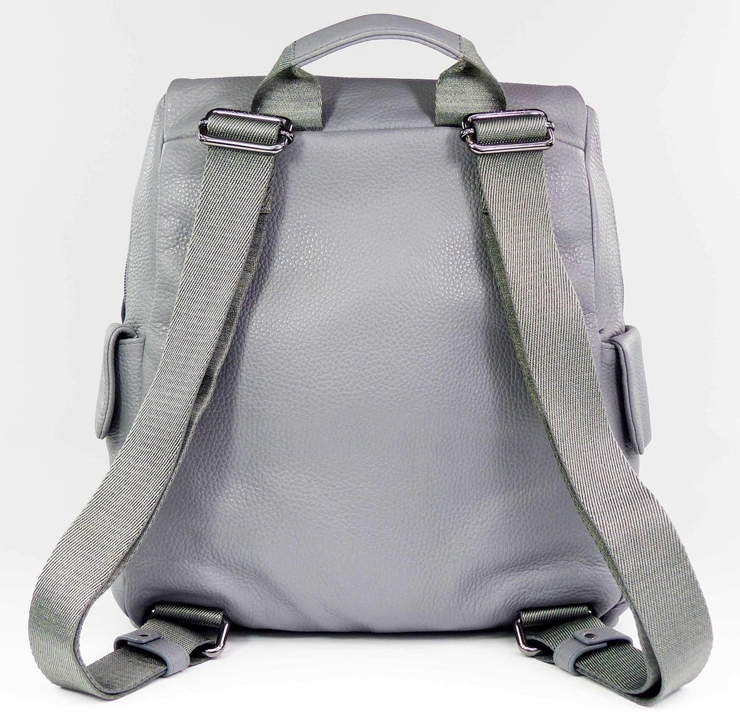 Mandarina Duck Mellow Leather Rucksack grau