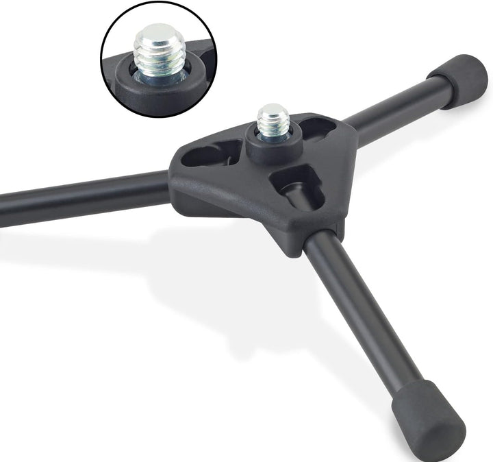 K&M 231/1 TischStativ Schwarz - mit 6 cm Höhe - 3/8“ Gewindeanschluss - sehr leicht und handlich, kl