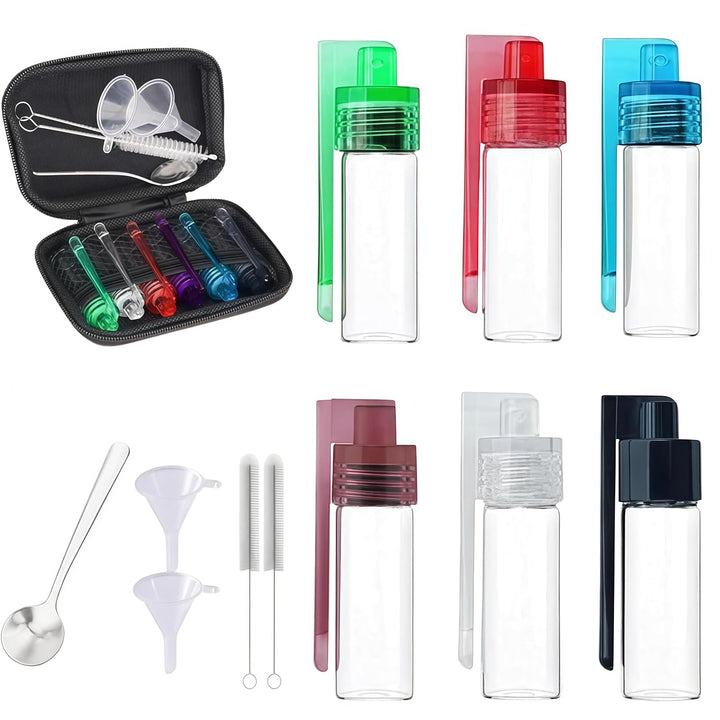 Tragbares Camping Gewürze Set 6er Pack Mini Gewürzstreuer Gewürzglas mit Löffeldeckel Design Auslauf