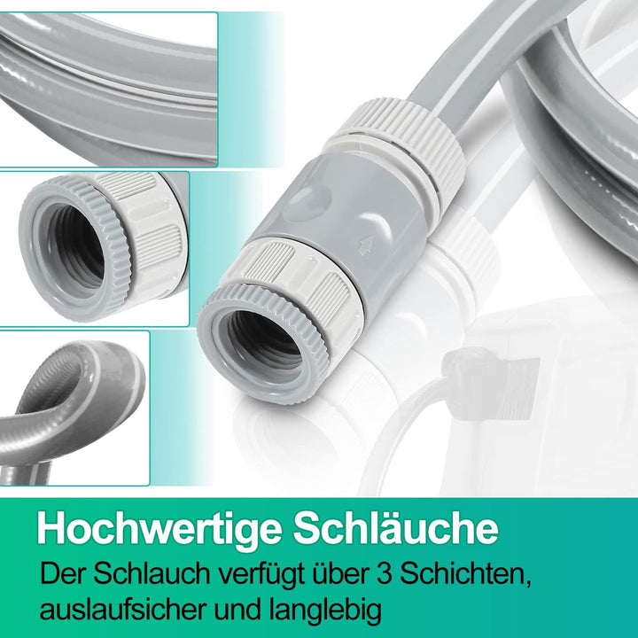 Versenkbarer Schlauchtrommel, 20+2m Schlauchaufroller Wasser mit Wandhalterung, Gartenschlauch autom