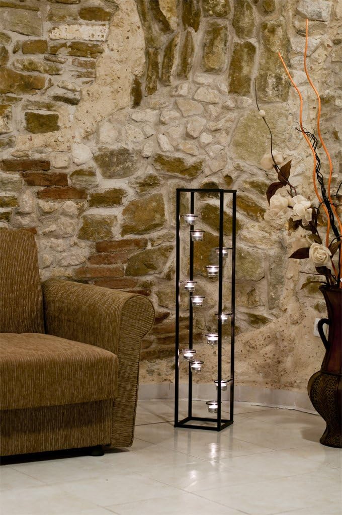 DanDiBo Lichtsäule Teelichthalter 100 cm Teelicht Ständer für 12 Teelichter 93004 Kerzenhalter