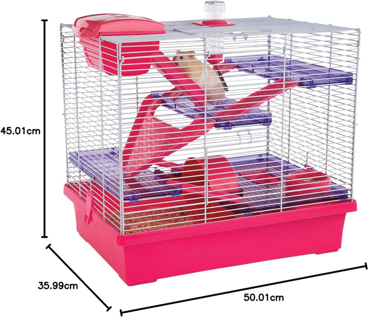 Rosewood 19177 Hamsterkäfig Pico - X-Large, pink rose 1 Stück (1er Pack), rose 1 Stück (1er Pack)