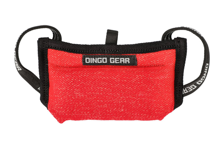 Dingo Gear Beisskissen Keilform Mini Weicher aus Baumwolle-Nylon Rot Welpen und Junge Hunde Ausbildu
