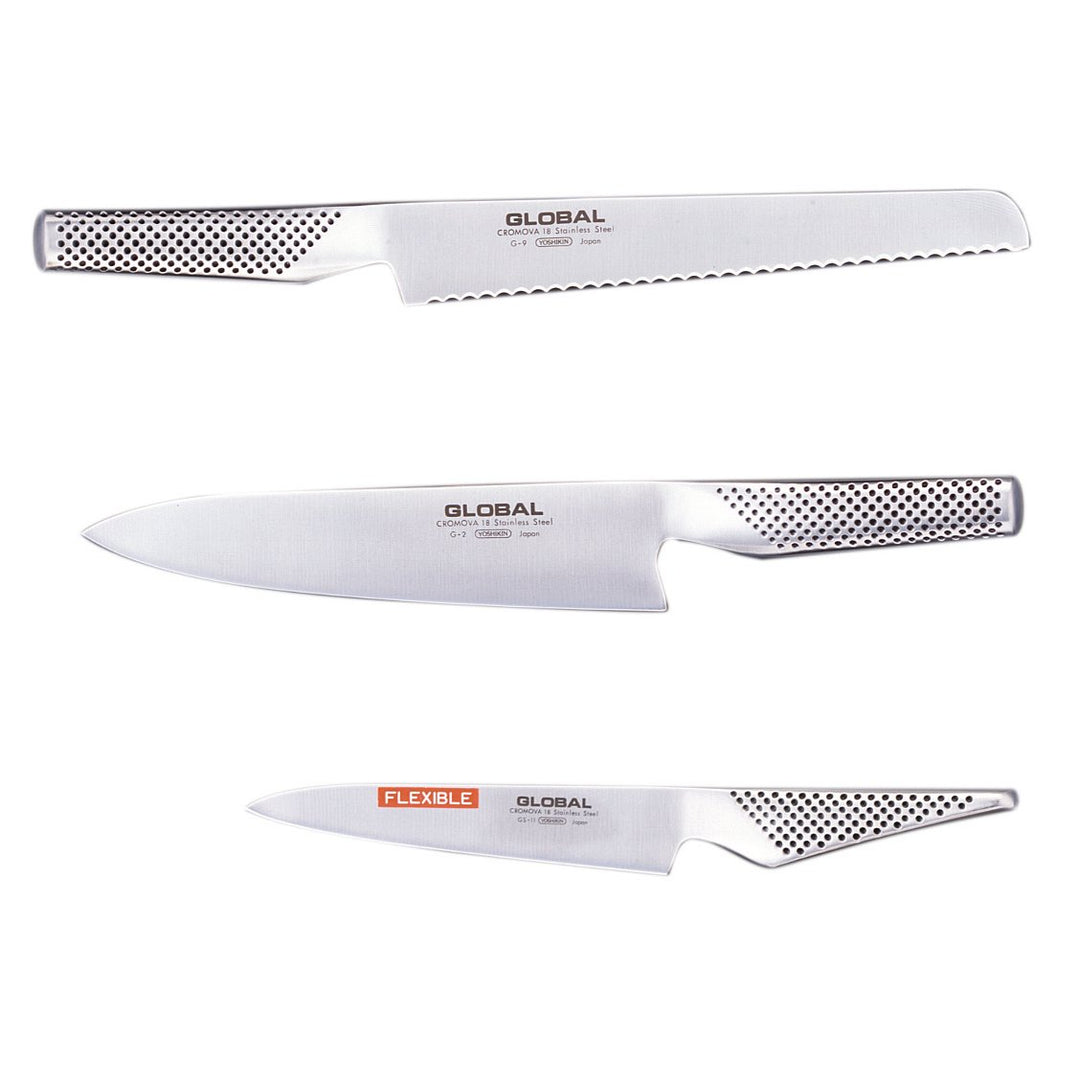 Global G-9211 Messerset 3-teilig - G-2, G-9 und GS-11
