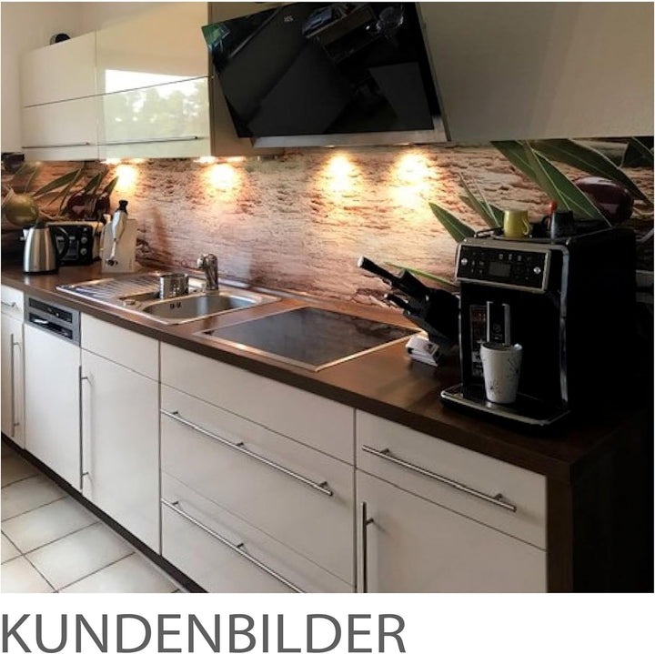 StickerProfis Küchenrückwand selbstklebend Glasoptik - OLIVEN - 1.8mm, Versteift, alle Untergründe,