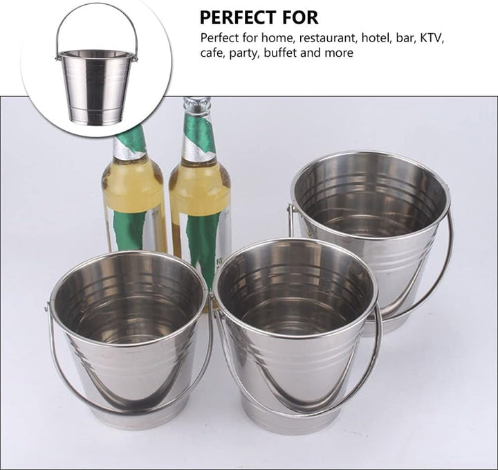 YARNOW Eimer 3L Edelstahl Bier Eimer Halten Eingefroren Länger Behälter mit Griff für Wein Bier KTV