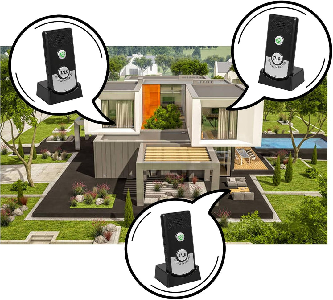 Pumwoy Drahtlose Sprach-Gegensprechanlage 1000M, 2-Wege-Sprach-Gegensprechanlage, Drahtlose Intercom