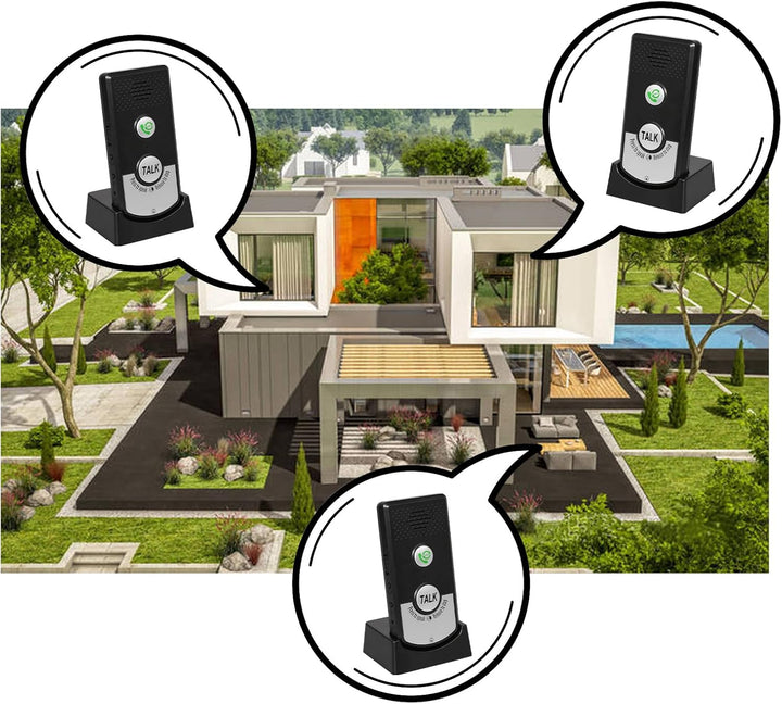 Pumwoy Drahtlose Sprach-Gegensprechanlage 1000M, 2-Wege-Sprach-Gegensprechanlage, Drahtlose Intercom