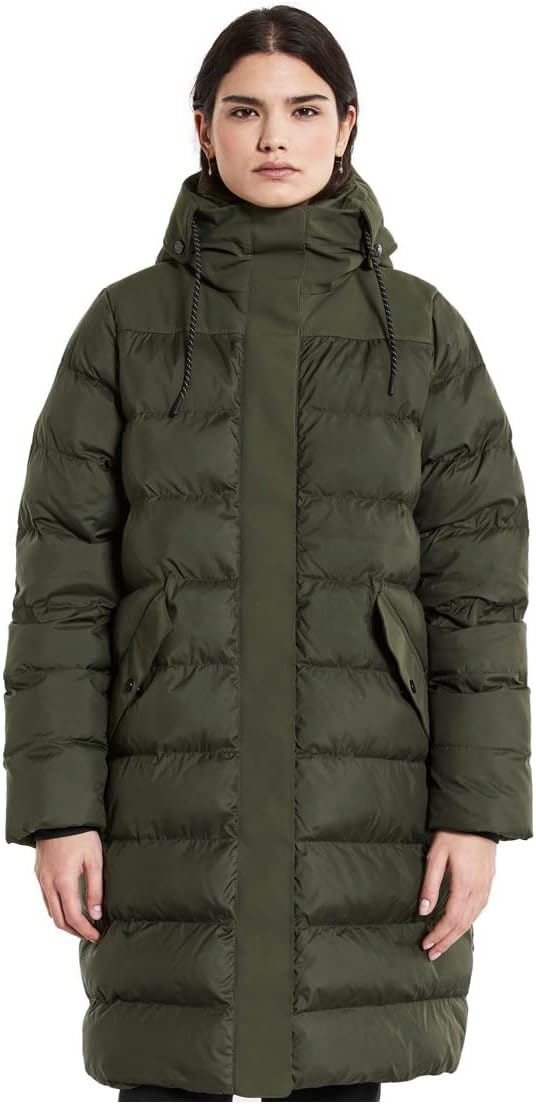 Didriksons Damen Steppmantel Fay Parka 42 Deep Green, 42 Deep Green