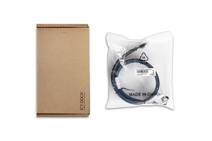 ICY DOCK MB410L-B Datenkabel - 1x MCIO SFF-TA-1016 8i zu 1x SlimSAS SFF-8654 8i Länge 50cm PCIe 4.0