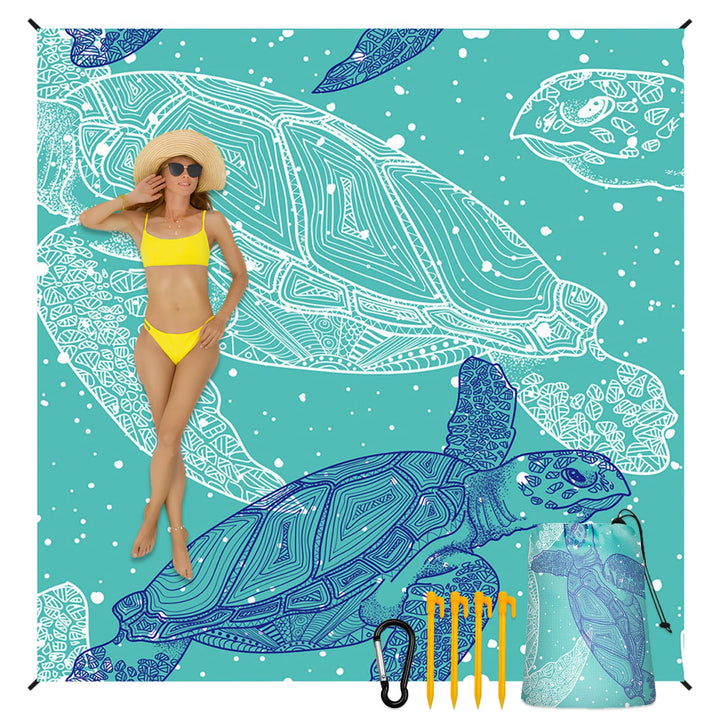 Stranddecke sandfrei, Extra gross 210 cm x 200 cm Picknickdecke, Wasserdicht, Wasser und feuchtigkei