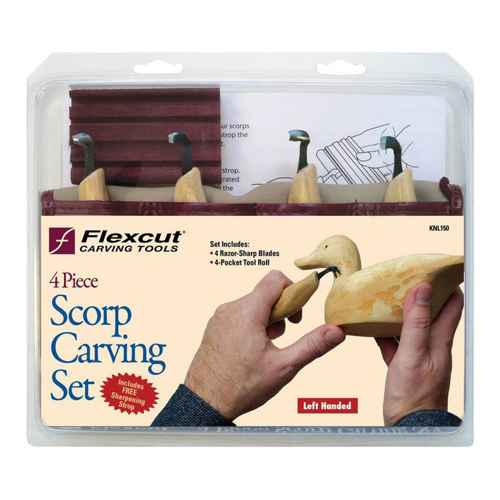 Flexcut, Schnitzmesser, Deluxe Starter Carving Set, Hobbimesser, Carving, Messer für Bastler, Gold