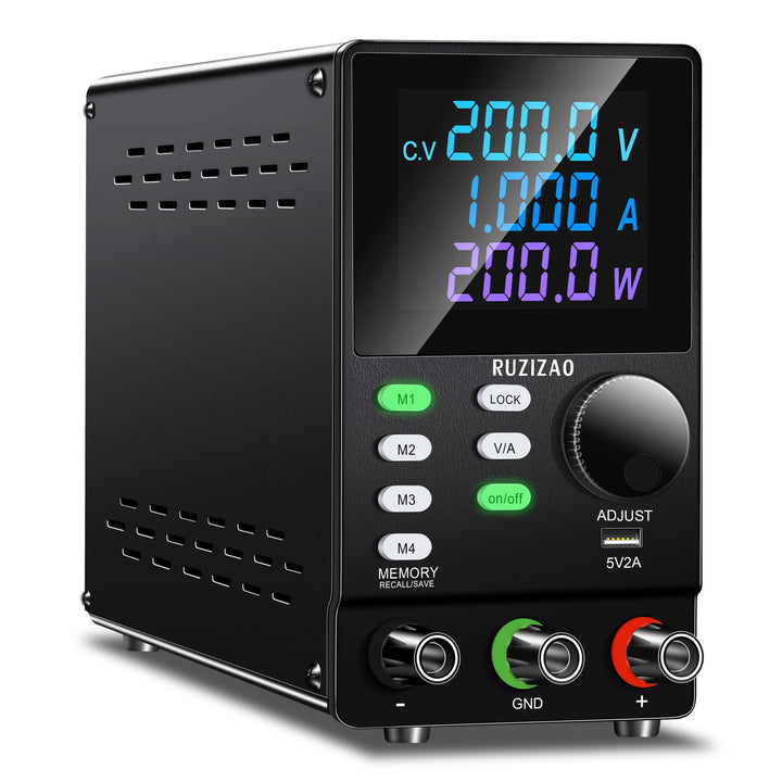 RUZIZAO Labornetzteil 200V 1A Labornetzgerät Programmierbares, Einstellbares, Geregeltes Labornetzte