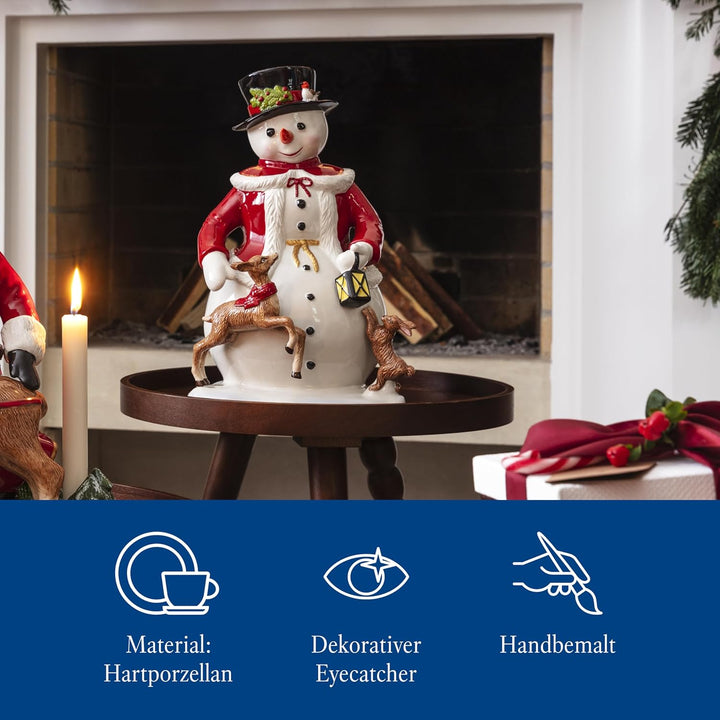 Villeroy & Boch – Christmas Toy's Figurine "Schneemann" Bunt, Figur Weihnachten, Handbemalte Schneem