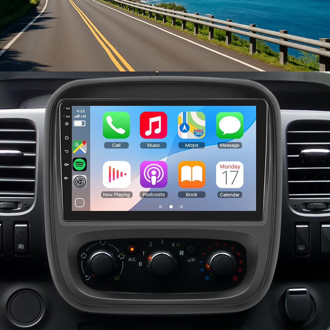 Podofo Carplay Autoradio für Opel Vivaro B/Renault Trafic/FIAT Talento/Nissan NV300, Android 2G+64G