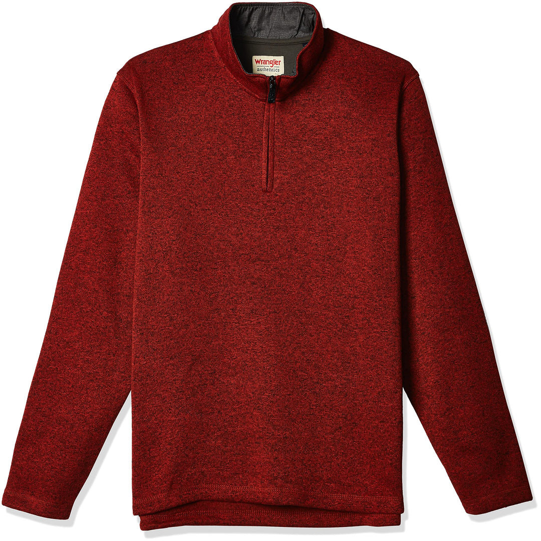 Wrangler Authentics Men’s Sweater Fleece Quarter-Zip S Bossa Nova, S Bossa Nova