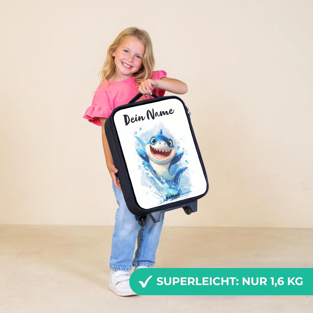 NoBoringSuitcases.com® Kinderkoffer Klein Personalisiert mit Name 48x31x19 cm Reisekoffer Kleine Kin