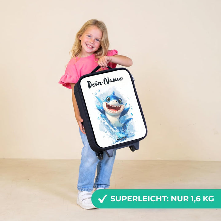 NoBoringSuitcases.com® Kinderkoffer Klein Personalisiert mit Name 48x31x19 cm Reisekoffer Kleine Kin