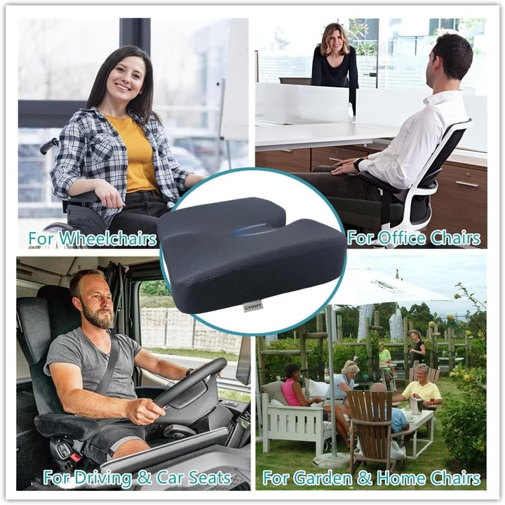 Sitzkissen aus Memory-Schaum Steissbein Sitzpolster Verdicken Erweitern Starke Unterstützung und Kom