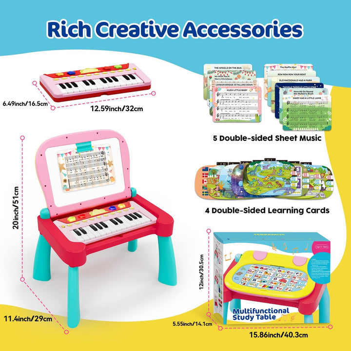 3-in-1-Touch & Learn-Aktivitätspult, interaktives Lernsystem, pädagogisches Spielzeug mit 24-Tasten-