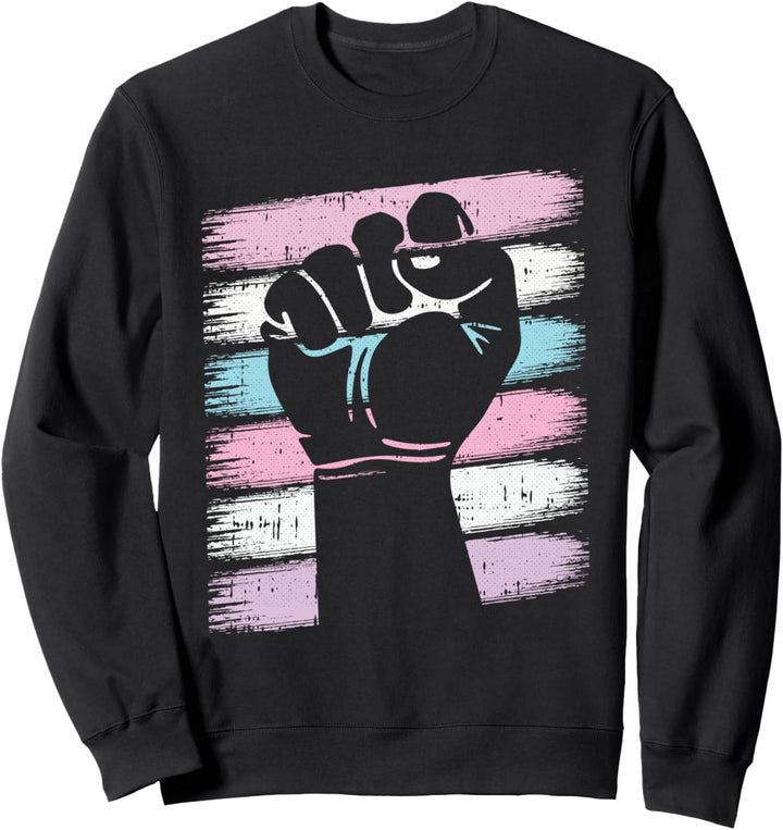 Power Fist Intersexual Pride Social Justice Equality LGBTQ Sweatshirt