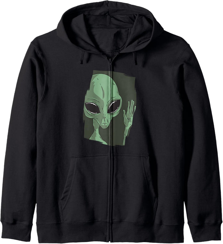 Winkender Alien Kapuzenjacke