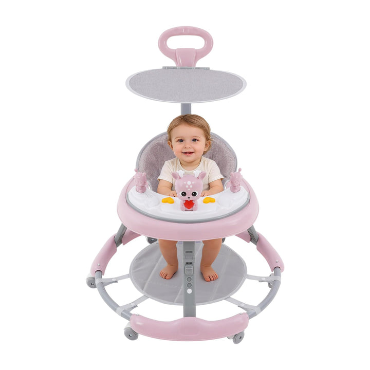 5in1 Lauflernwagen, Kinderwagen mit abnehmbarem Musik- und Spieltablett, höhenverstellbar, Tragkraft