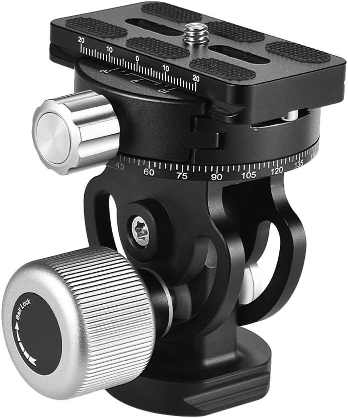 Andoer Stativ Kugelkopf Doppelter Panorama Kopf Vogelbeobachtung Fotografie Kopf mit Quick Release P