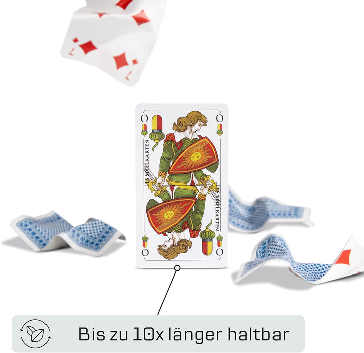 TS Spielkarten Schafkopf Karten Leinen bayrisch, abwischbar + langlebig, bayrisches Blatt Schafkopfk