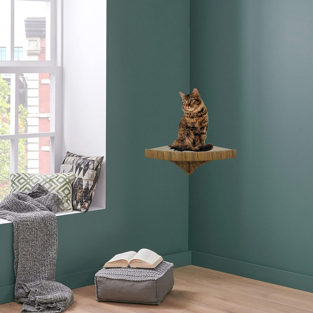 Lycce Animal-Design Eck-Wandliege Eckliegeplatte aus Wasserhyazinthe Wandmodul, Eckliegefläche, Katz