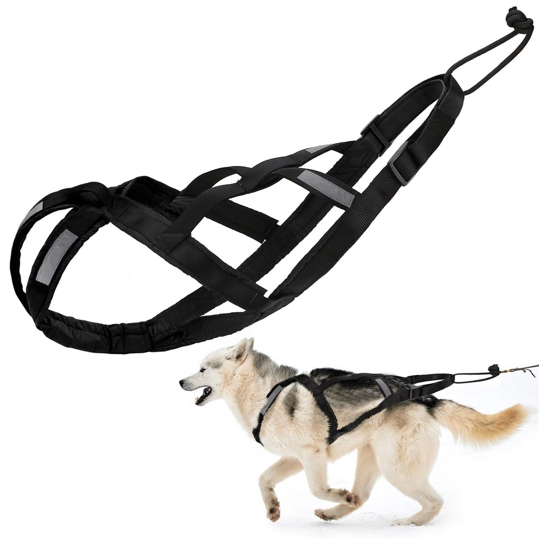 Zuggeschirr für Hunde, Ultra-Robust & Reflektierend, Aktivgurt für Schlittenhunde Sport Training, Ko