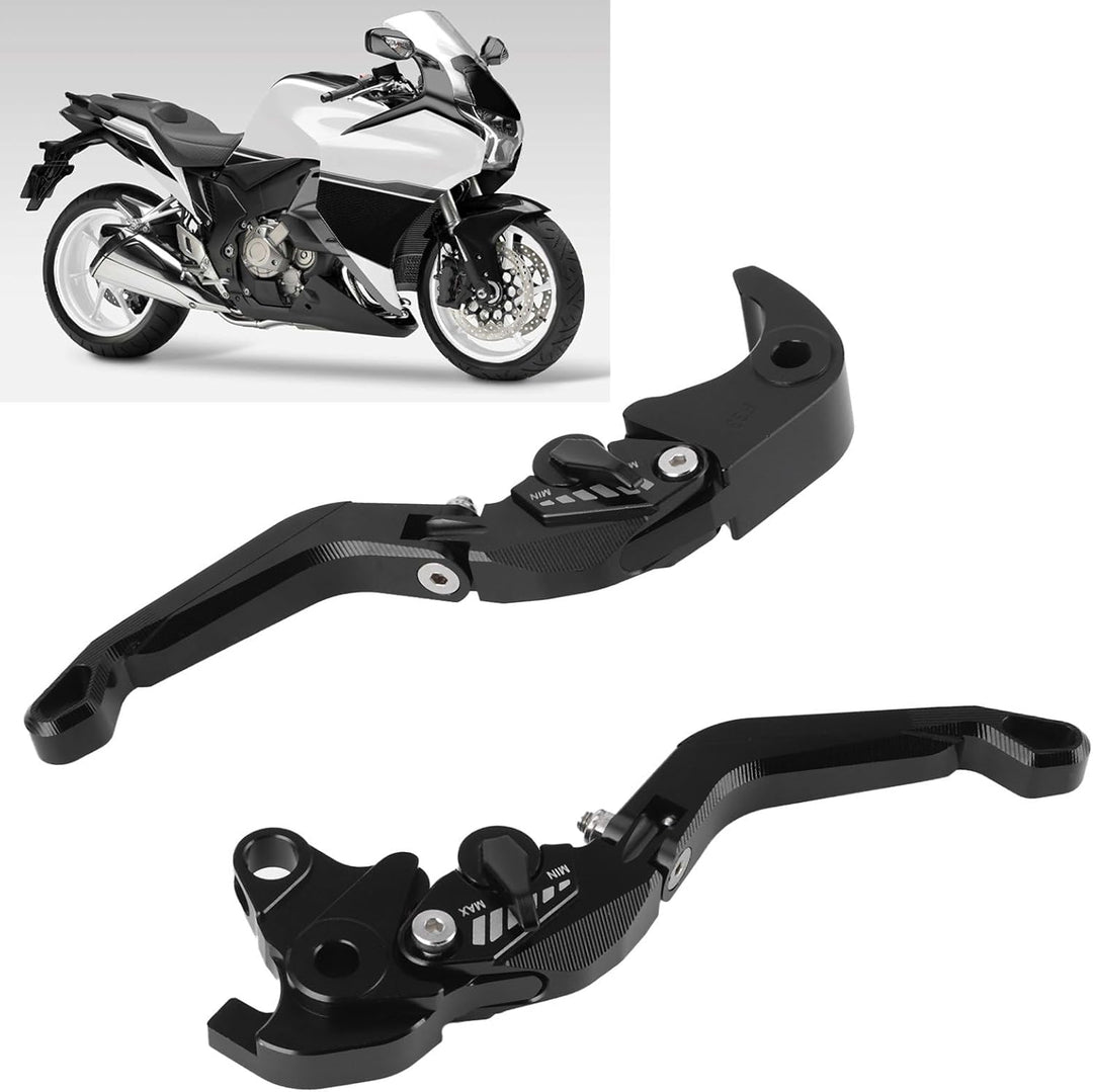 Qiilu 1Paar Bremskupplungshebel für für Honda CB1000R/CBR1000RR/FIREBLADE/VFR1200/F(F‑33/H‑33) M2o43