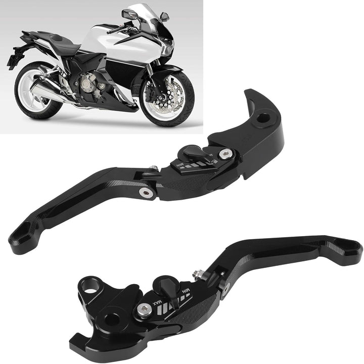 Qiilu 1Paar Bremskupplungshebel für für Honda CB1000R/CBR1000RR/FIREBLADE/VFR1200/F(F‑33/H‑33) M2o43