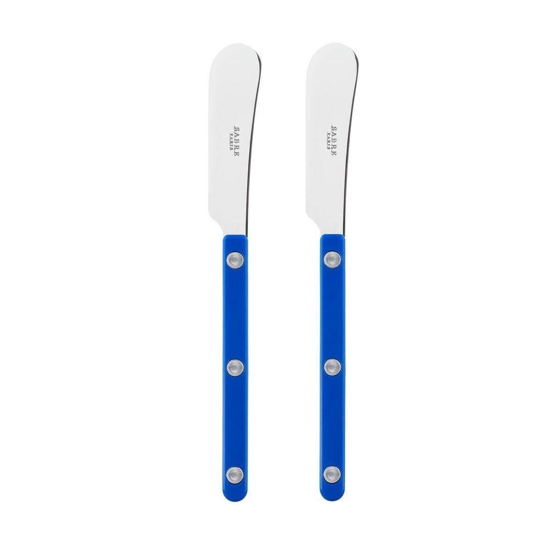 SABRE PARIS - 2er Set Buttermesser 14 cm - Bistrot - Ideal Für Butter, Aufstrich - Edelstahl & Nylon