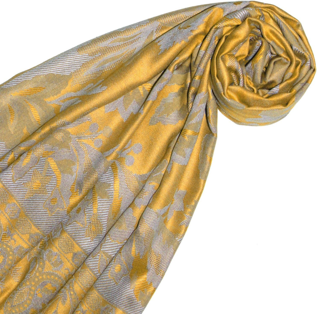 Lorenzo Cana Marken Pashmina Damenschal Naturfaser Floral Blumen Stola Schaltuch Tuch Stola 70 cm x