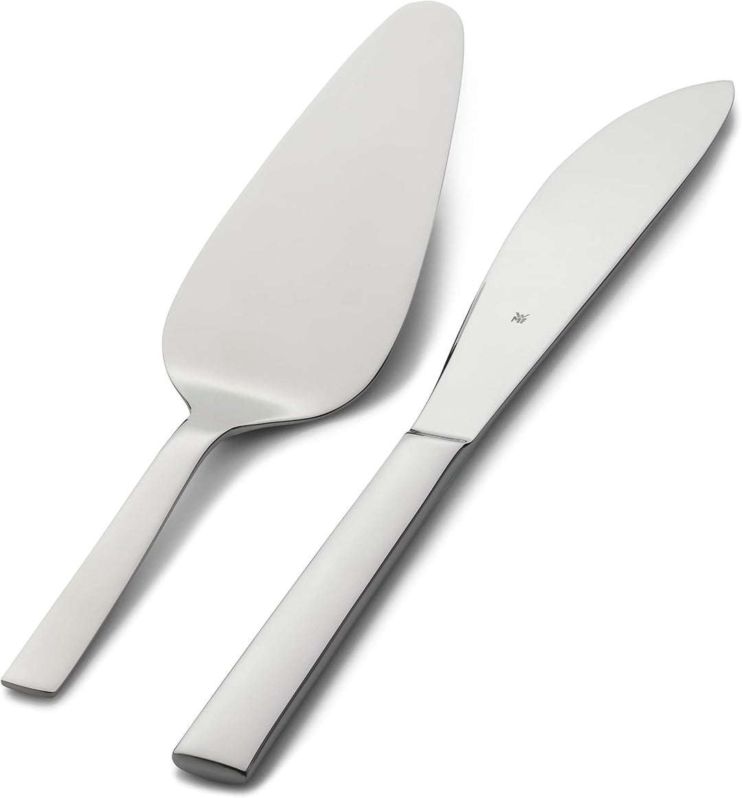 WMF Nuova Obst-/ Kuchenbesteck Set 2-teilig, Tortenmesser, Tortenheber, Cromargan Edelstahl poliert,