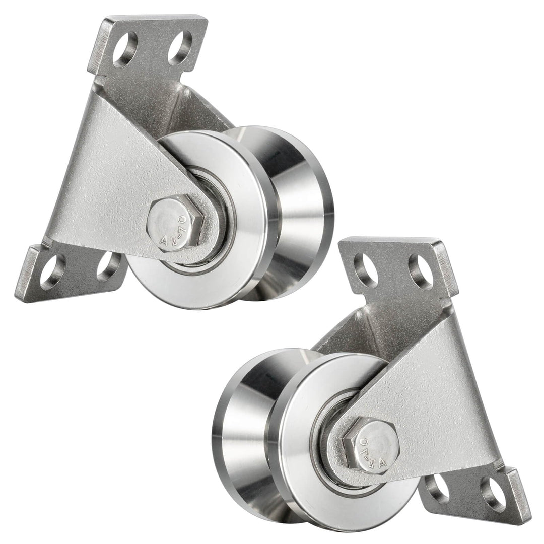 Umlenkrolle mit 2 Kugellager, 304 Edelstahl Fitness flaschenzug, 32mm V Typ Umlenkrollen für 10mm Se