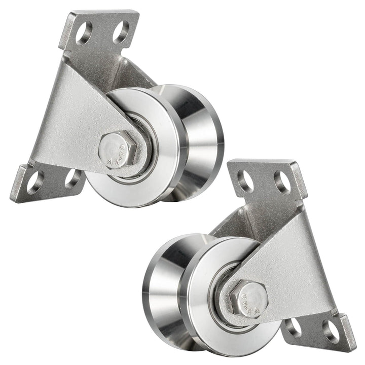 Umlenkrolle mit 2 Kugellager, 304 Edelstahl Fitness flaschenzug, 32mm V Typ Umlenkrollen für 10mm Se