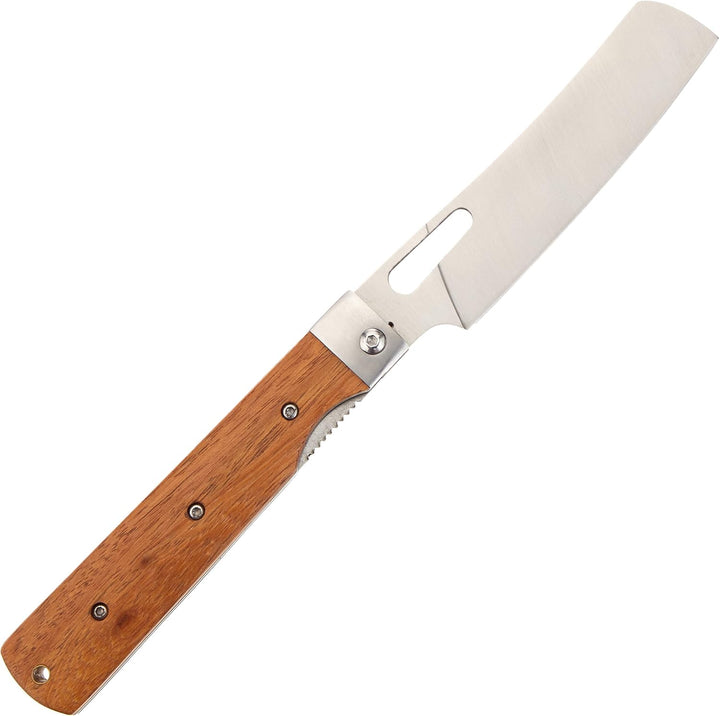 Herbertz Camping-Kochmesser, 12 cm, Stahl, Holz, Faltmesser, Outdoor, Unisex Grau 12 cm, Grau 12 cm