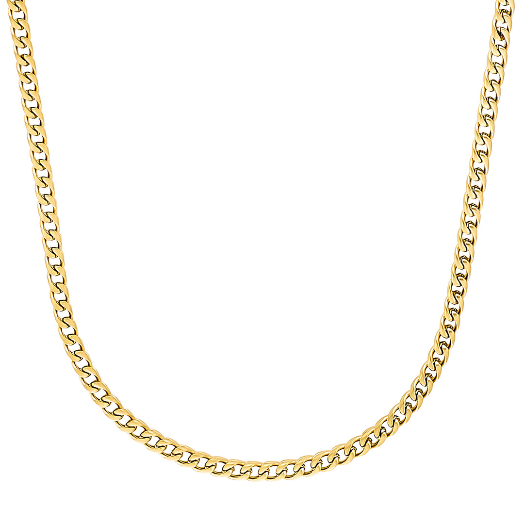 s.Oliver Halskette Edelstahl Herren Halsschmuck, 55+5 cm, Gold, Kommt in Schmuck Geschenk Box, 20339