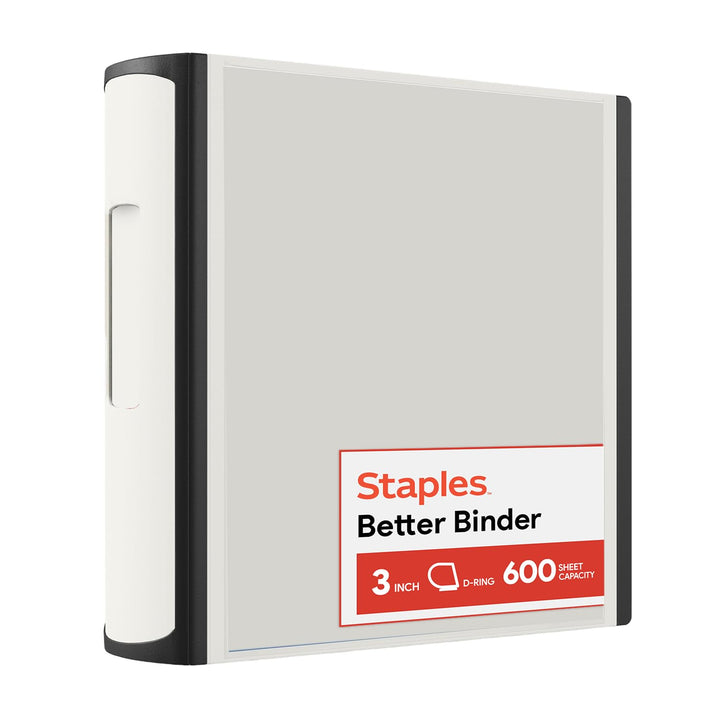 Staples 3 Inch BetterView Binder with D-Rings (White) by Staples Weiss, Weiß