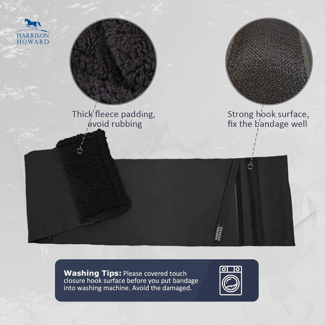 Harrison Howard Sporenschutz Bauchgurt Schutz vor Spuren von Sporen Hautschutz, Schwarz,Grösse XL XL