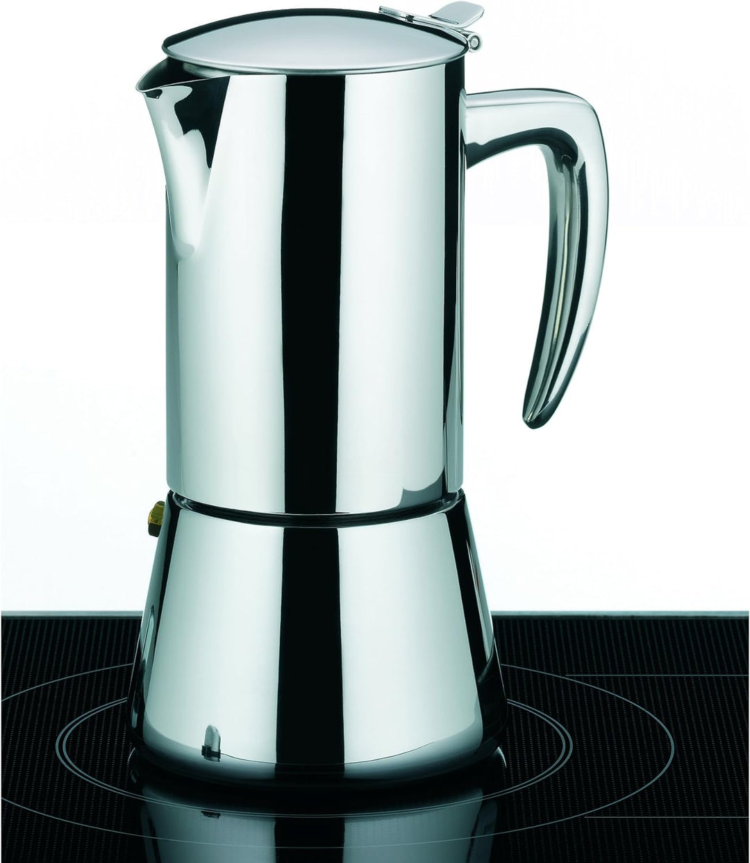 Kela 10835 Espressokanne, 4 Tassen, 200 ml, Induktionsgeeignet, Edelstahl, Latina 200 ml Latina, 200