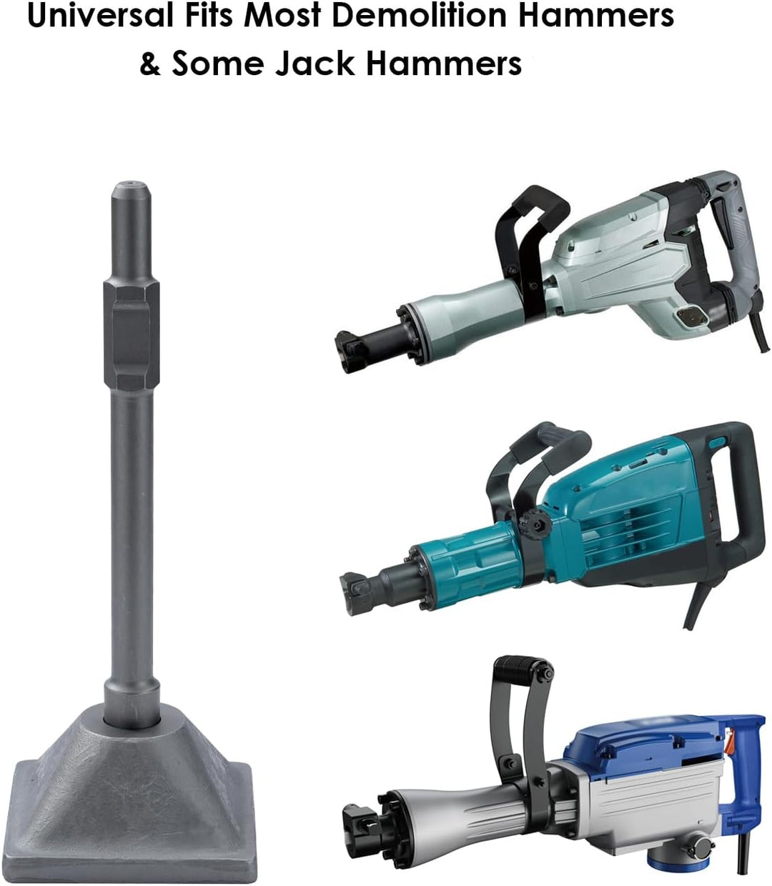 TOPWAY PH65 Presshammer-Bodenstampfer, 9 kg, 1-1/8 Zoll Sechskantstampferschaft und Platte, für Pres