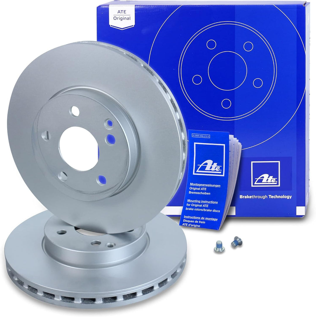 ATE Bremsenset Vorderachse inkl. Bremsscheiben vorne Ø 295 mm belüftet und Bremsbeläge vorne + Versc